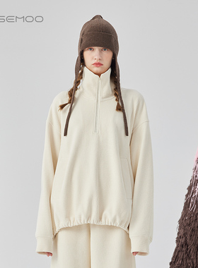 容子木ROSEMOO24年冬季新款软糯纹理针织套头衫RCL4TP128A