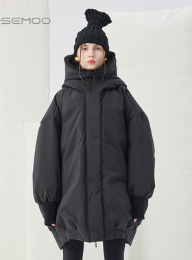 容子木ROSEMOO25冬商场同款挺阔质感拼接毛领羽绒服RSS4YW304C