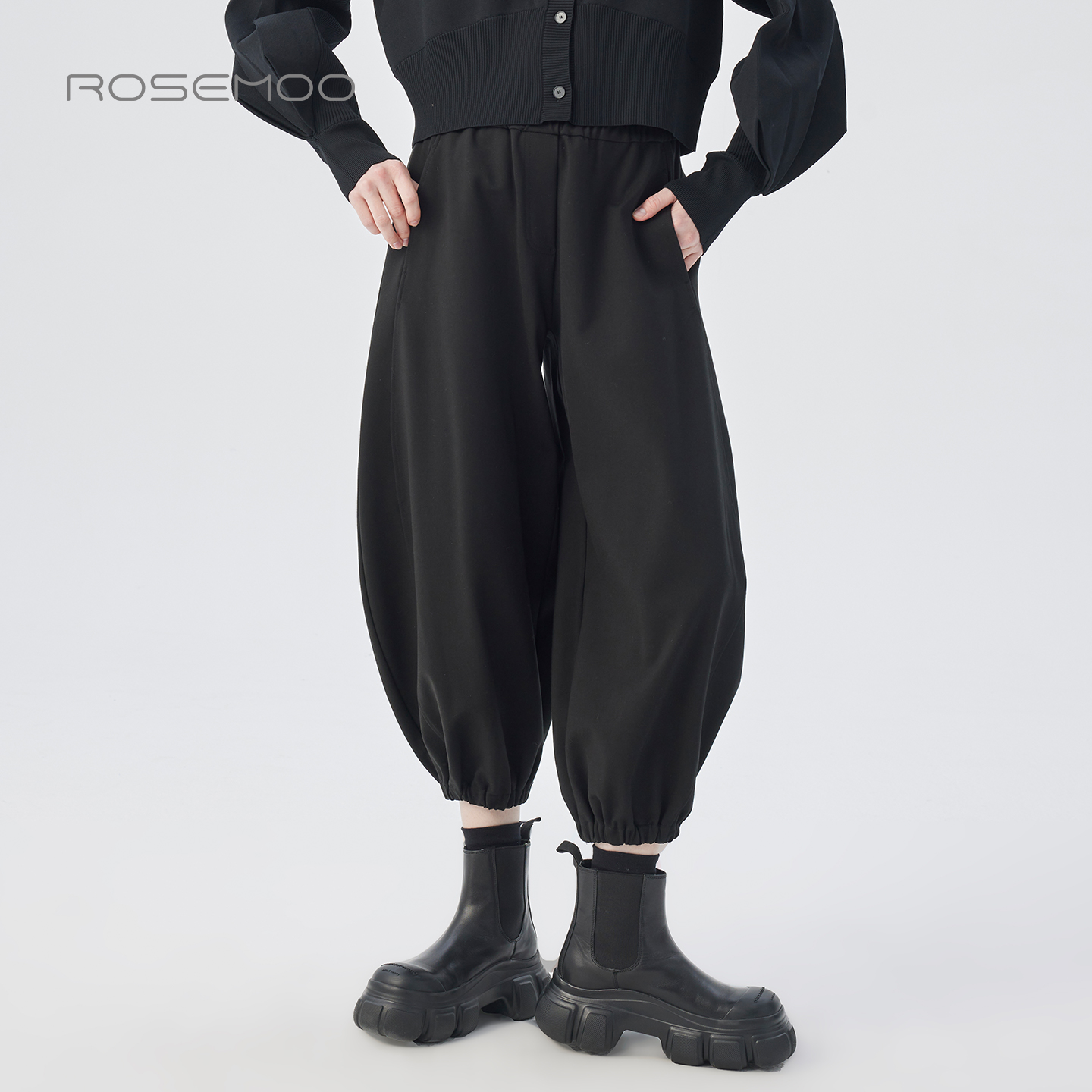 容子木ROSEMOO25冬【商场同款】微弹挺阔收脚口长裤RSS4KC435D