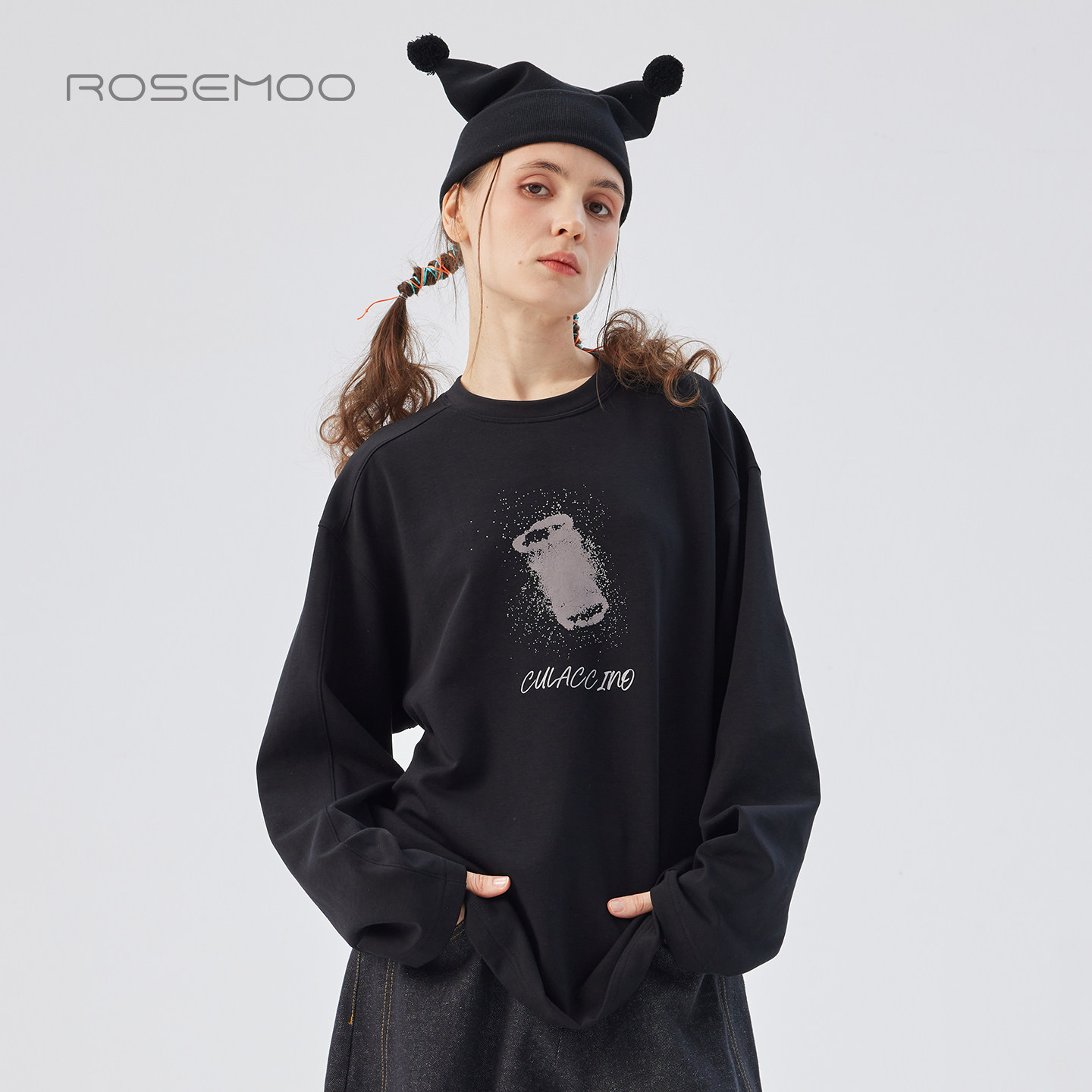 容子木ROSEMOO25秋【商场同款】含莱赛尔微弹印花上衣RSS3TP445D