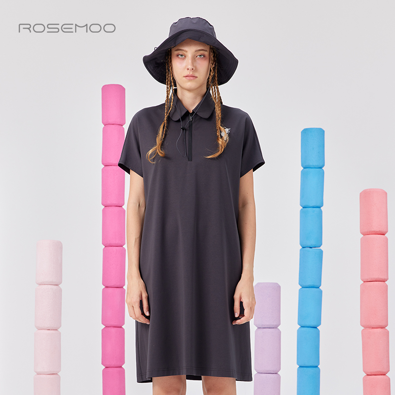 容子木ROSEMOO25夏【商场同款】轻薄Polo领短袖连衣裙RSS2LC223B
