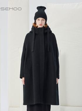 容子木ROSEMOO25冬【商场同款】绵羊毛经典廓形大衣RSS4DW319C