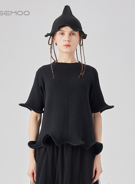 ROSEMOO/容子木24年秋季新款干爽挺括下摆毛织上衣RCL3TP125A