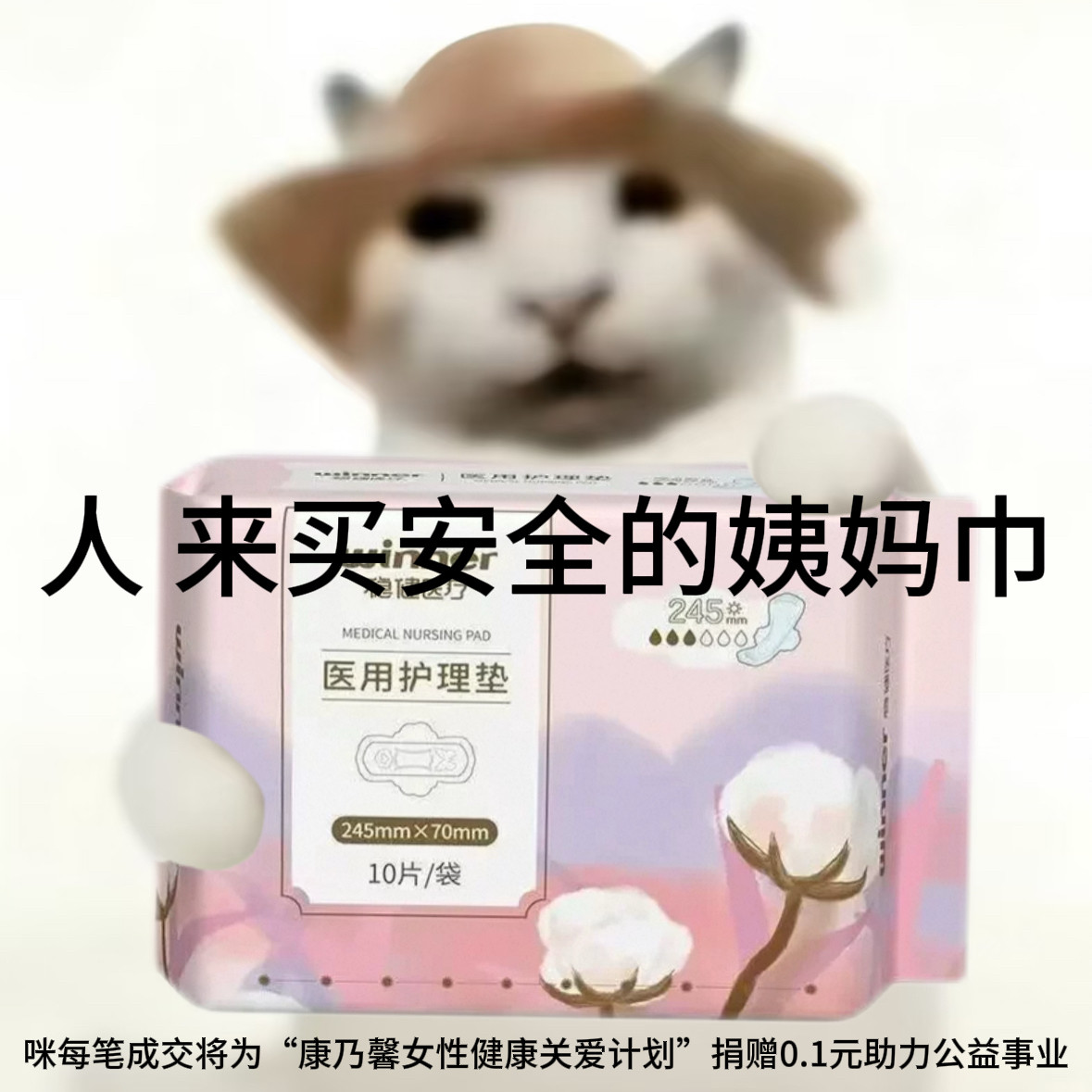 【干嘛猫推荐】稳健医用姨妈巾纯棉透气妇科护垫非卫生巾护理垫