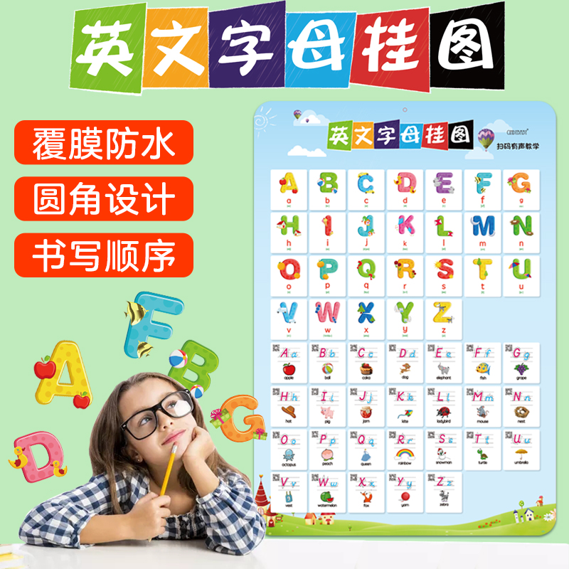26 chữ cái của bảng xếp hạng tường bảng chữ cái bé mầm non nhận thức giác ngộ im lặng tường Stickers trẻ em nhạy cảm học ở trường mẫu giáo