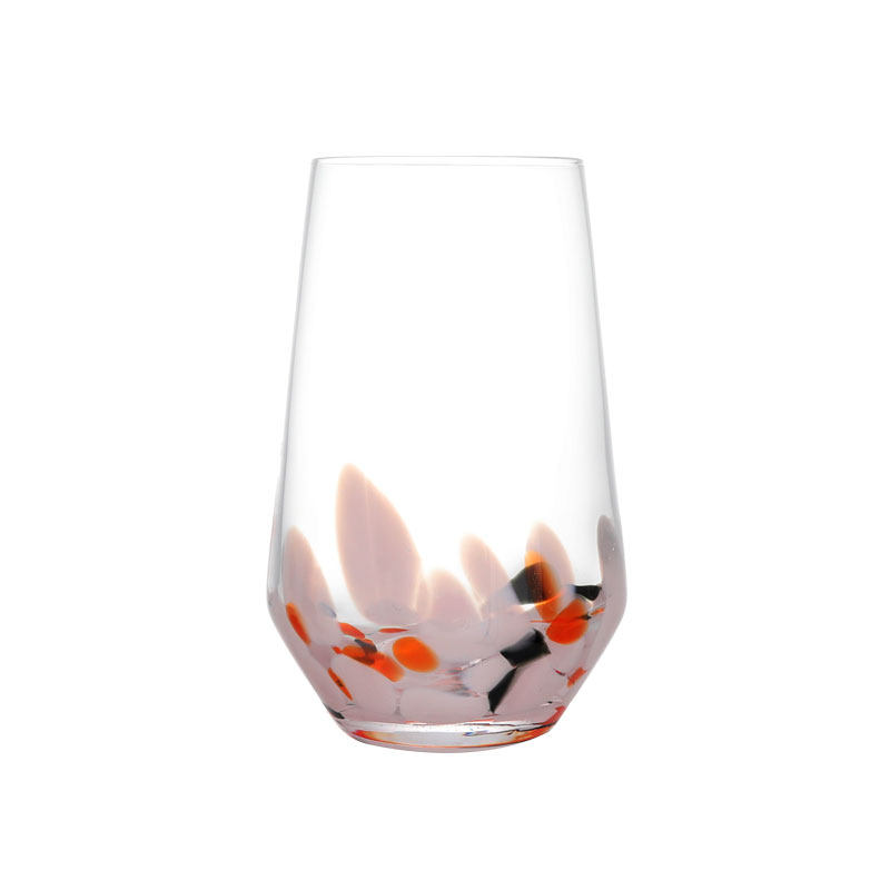 Yuki雪浅中古杯 花姿杯 日式啤酒杯子洋酒杯 水杯水晶玻璃饮料杯