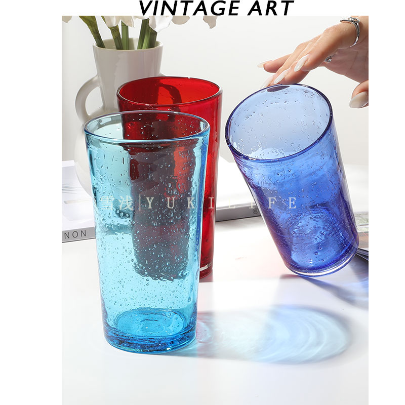 {气泡是天上醉落的星星}中古泡泡杯子 水晶玻璃酒杯水杯啤酒杯ins