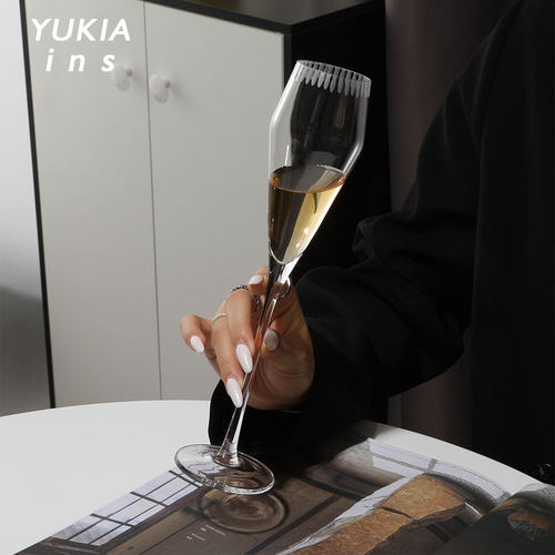 埃菲尔香槟杯水晶玻璃高脚杯