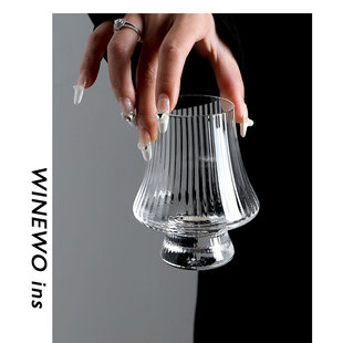 {何事归去来去 似熙载}中古vintage条纹法式闻香杯威士忌杯清酒杯