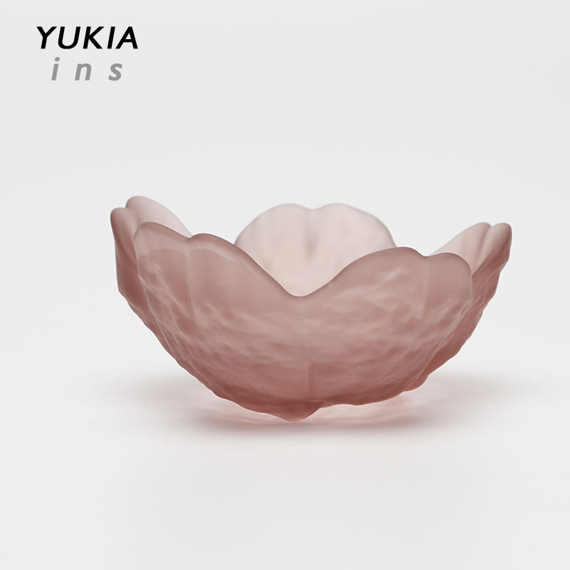 {樱花浅浅纷纷惹人怜}中古玻璃vintage 日式寿司小碟子酱料碟小皿