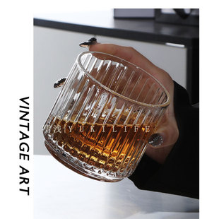 {熠熠流萤杯 耿耿银河秋夜长}中古vintage酒杯威士忌杯洋酒杯子