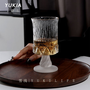 {容华杯 倚翠人未知}中古vintage芬兰玻璃杯啤酒杯高脚杯子ins风