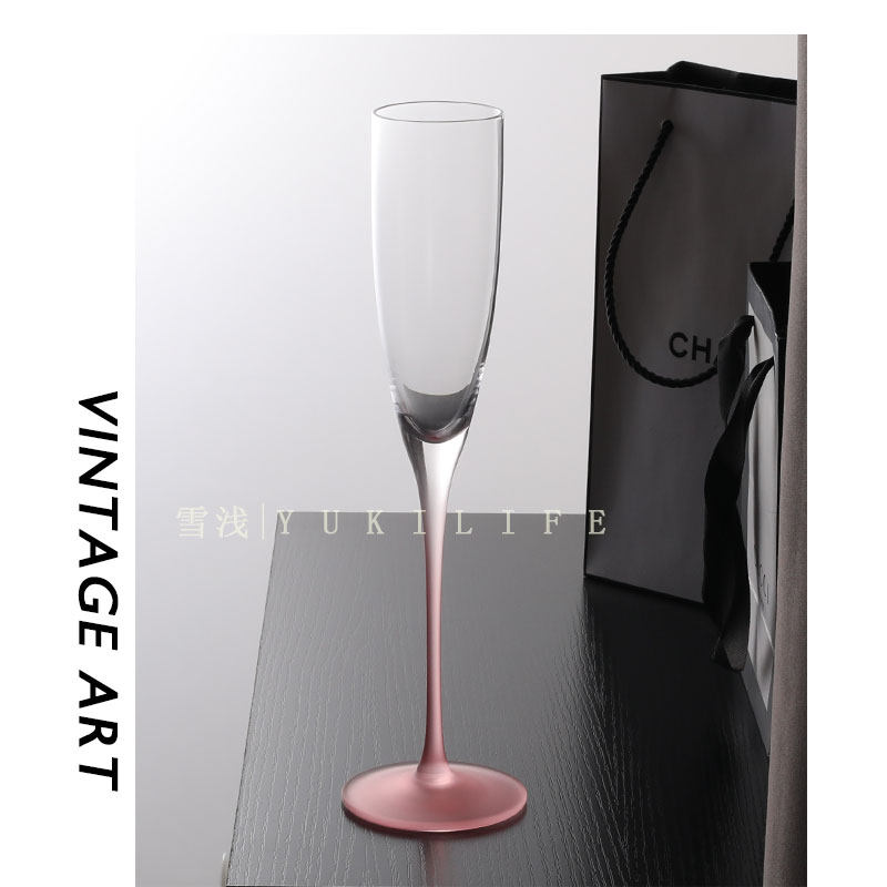 Yuki雪浅香槟杯 日式水晶玻璃高脚杯 甜酒鸡尾酒杯粉色高颜值杯子,餐饮具,甜酒/香槟杯,淘宝优惠券,粉丝福利购,淘宝优惠卷
