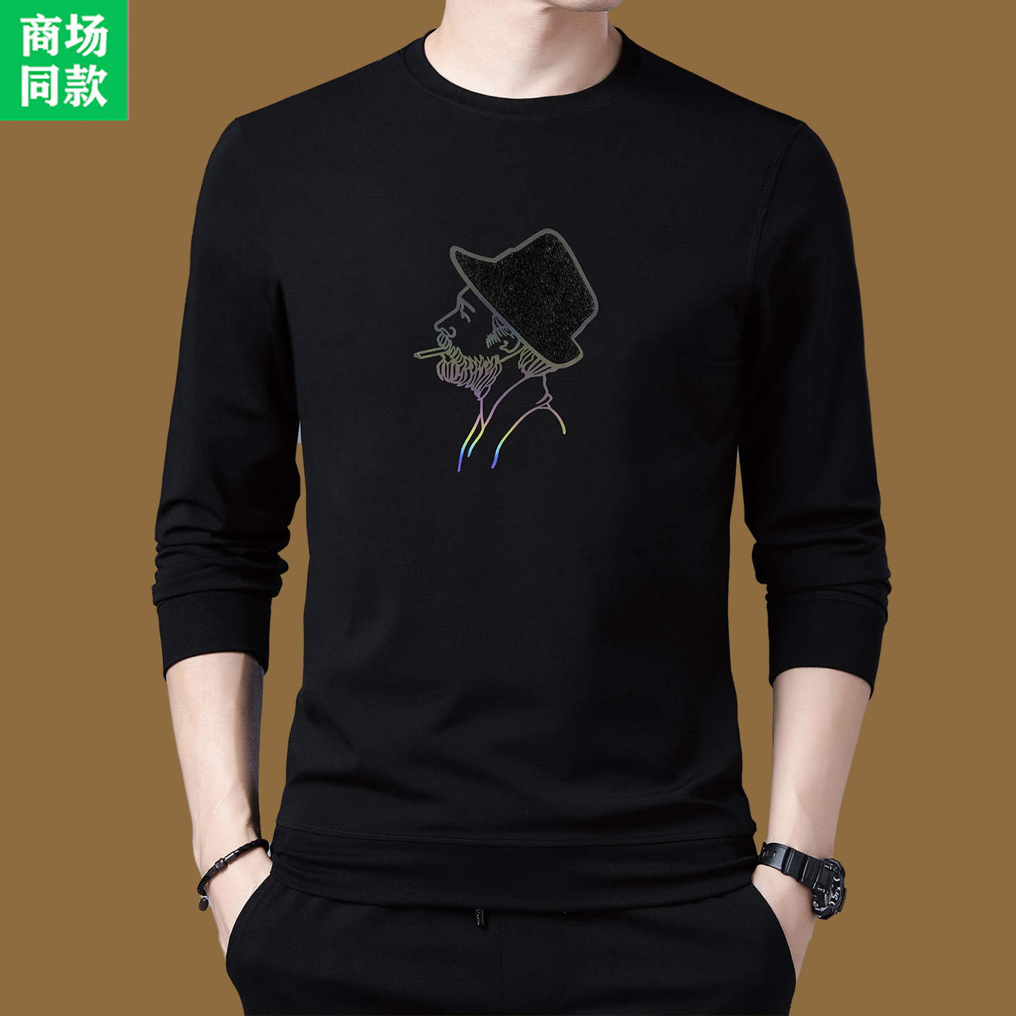 官方正品长袖t恤男士艺术感卫衣