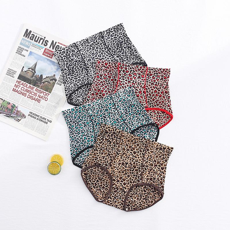 古妃豹纹不夹臀透丝内裤