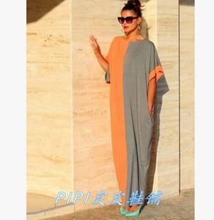 size Maxi loose sleeve Dresses leisure plus WoMens bat Dress
