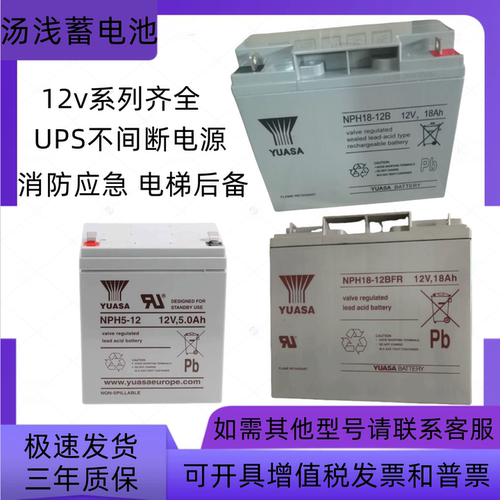 汤浅蓄电池NPH12V系列电梯后备