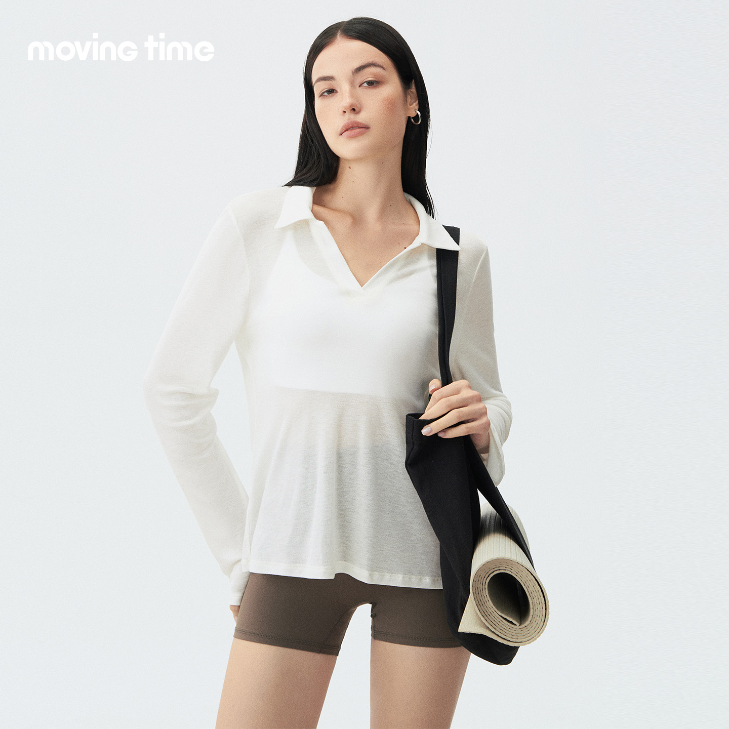 polo领瑜伽服上衣女宽松健身罩衫