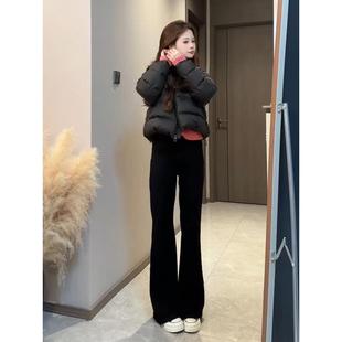 JOYIASS秋冬装搭配一整套宽松显瘦时尚洋气减龄黑色服外套牛仔裤