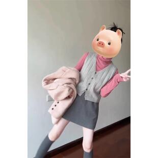 JOYIASS套装女2025新款冬装小香风西装外套高领内搭马甲显瘦短裙