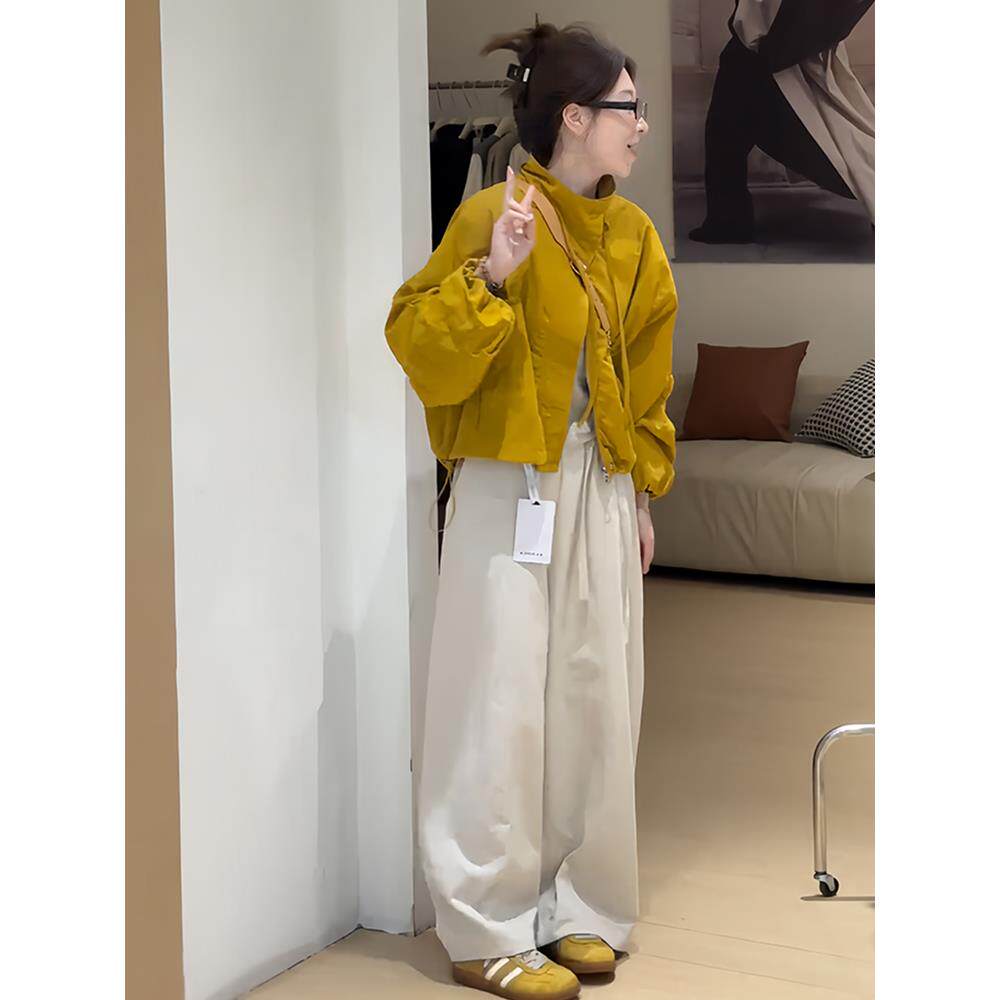 JOYIASS气质一整套ootd穿搭独特超好看短款夹克上衣棒球服外套直