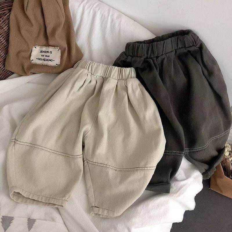 2026新款韩版儿童卫裤拼接宽松休闲灯笼裤男女宝宝松紧腰哈伦裤,女装/女士精品,卫裤,淘宝优惠券,粉丝福利购,淘宝优惠卷