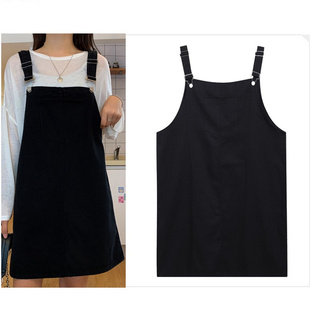 plus size women suspender dress XL-4XL fat lady denim skirt