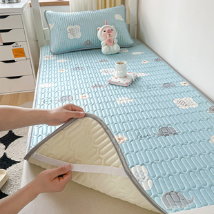 凉席学生宿舍单人夏季冰丝乳胶席可机洗学校上下铺1米二席子床盖