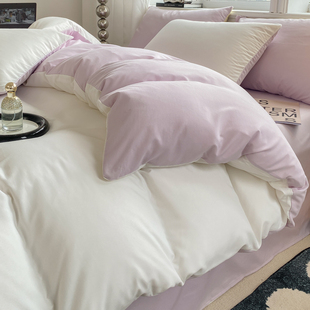 水洗棉磨毛被套单件非全棉被单150x200单人学生宿舍被罩1.5被子套