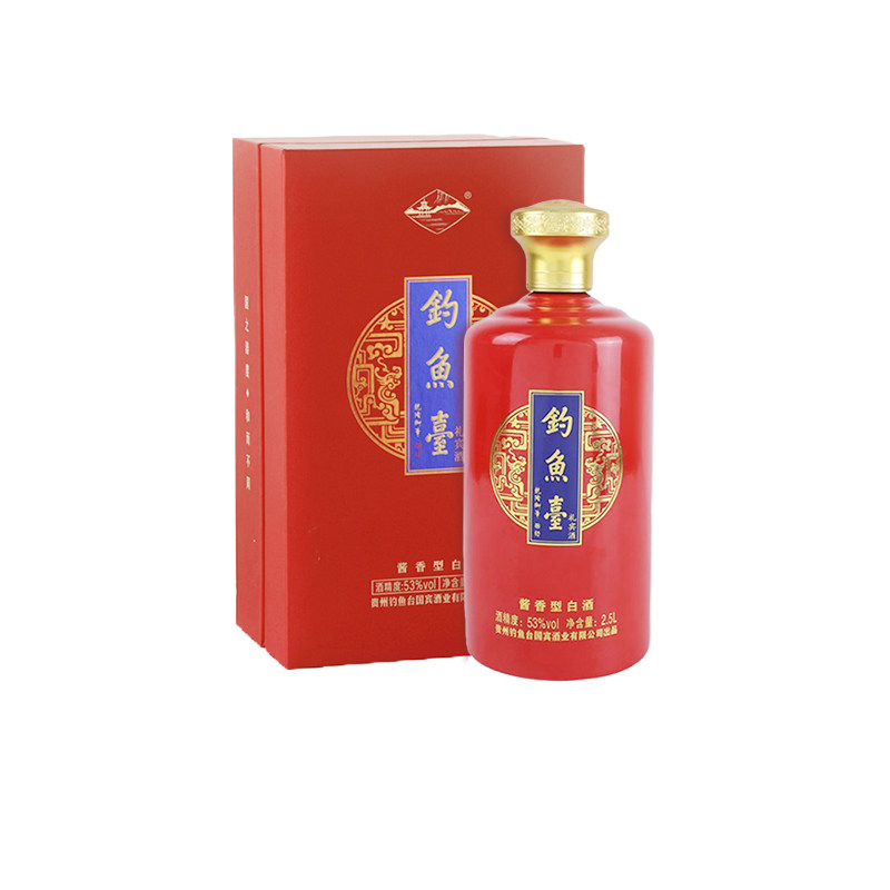2018年产钓鱼台礼宾酒酱香53度2.5l 单瓶装