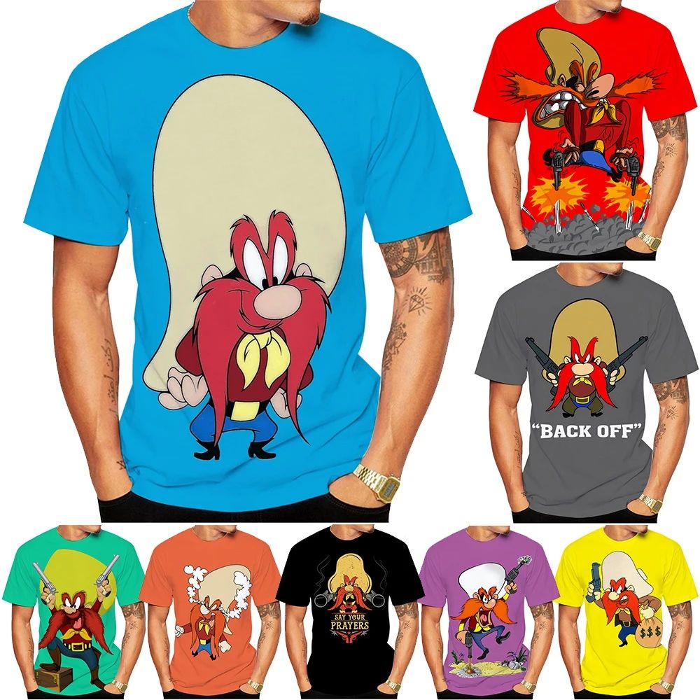 3D anime character loose short sleeve shirt3D动漫人物宽松T恤