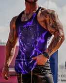 vest animal Casual round collar 休闲3D动物圆领无袖 背心