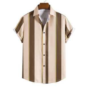 print striped short sleeved Thin 条纹印花短袖 薄款 shirt 衬衣