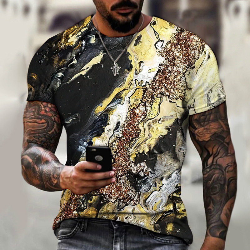 Summer fashion printed men's T-shirt 夏季时尚休闲印花男士T恤