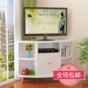 三角新款转角储物柜简约卧室墙角柜圆弧组合电视柜客厅柜可定做