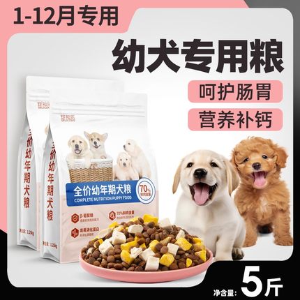 狗粮幼犬粮幼犬专用拉布拉多比熊金毛泰迪博美边牧小型犬冻干10斤