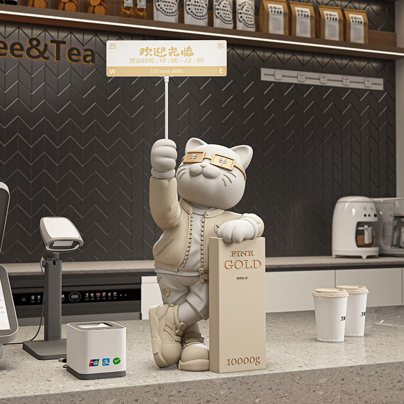 招财猫摆件服装店开 业礼物朋友开 店2025新款发财猫高档大气装饰