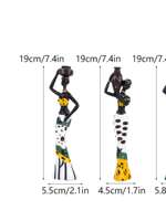 African black woman figure art handicrafts, retro home living room entrance table, collection decorative items and ornaments thumbnail 4