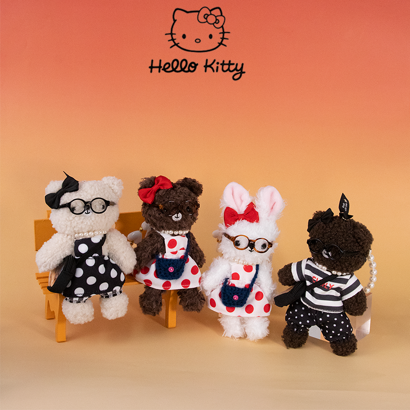 日本代购正品卷发女孩小熊挂件