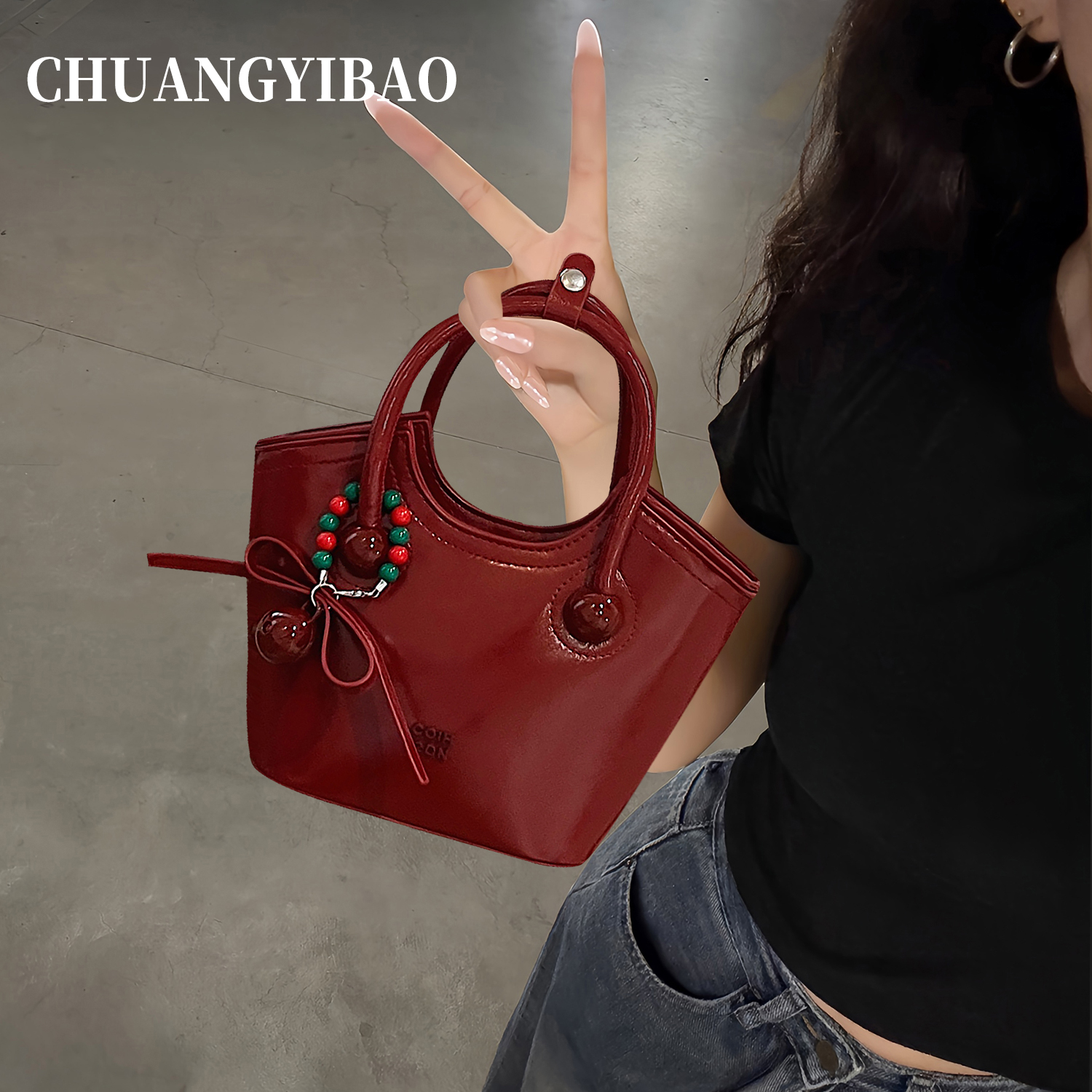 【品牌直营】高级感轻奢水桶包