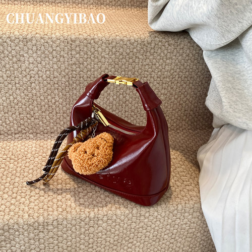 【品牌直营】红色轻奢手提单肩包