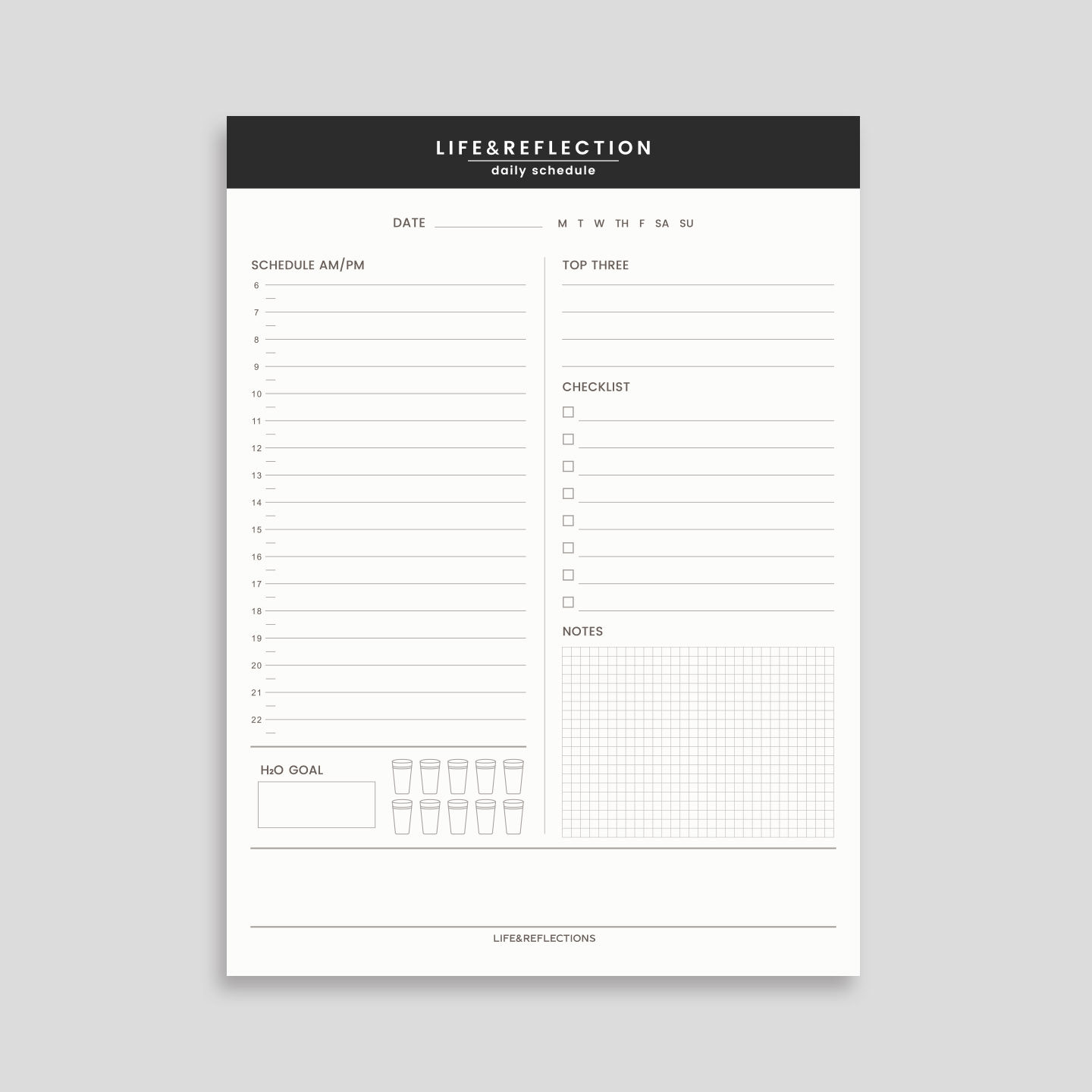 『言本』A4大幅日计划拍纸本 1182可撕无粘性待办事项效率时间管理todolist学习考研日程留言简约ins风 60张