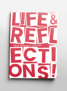 『言本』life&reflections生活反思B5横线笔记本 1177可平摊书写大行距记事本子课堂笔记好看高颜值日记80张