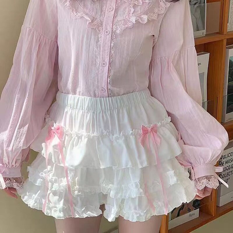 芭蕾少女甜美显瘦南瓜蛋糕半身裙