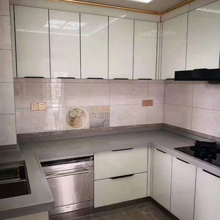 深圳整体橱柜定制石英石台面不锈钢门大理石麻石厨柜香港惠州厨房