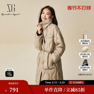 XG/雪歌XJ406070A273鹅绒羽绒服时尚冬季新款中长款加厚外套女装