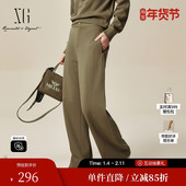 直筒裤 女 新款 宽松厚款 雪歌XK402033A943军绿色休闲裤 2025冬季