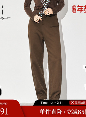 XG/雪歌XJ402071A472工装风休闲裤时尚冬季新款天然彩棉直筒裤女