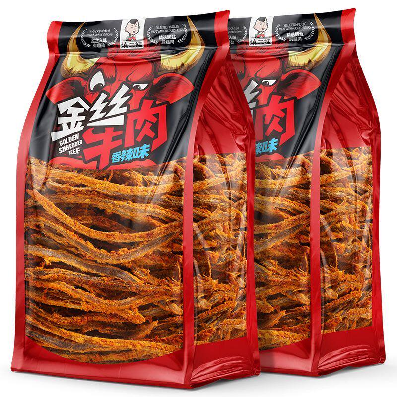 滇二娃金丝牛肉干丝手撕风干香辣五香牛肉耐嚼解馋休闲小吃零食