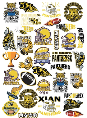 CHD×西安云豹橄榄球球队贴纸手机电脑摩托车贴画创意个性